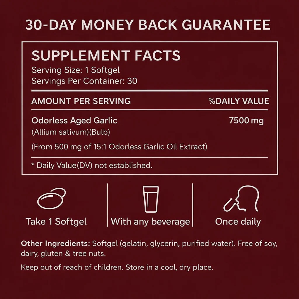 Aged Garlic Extract - 7,500mg Odorless